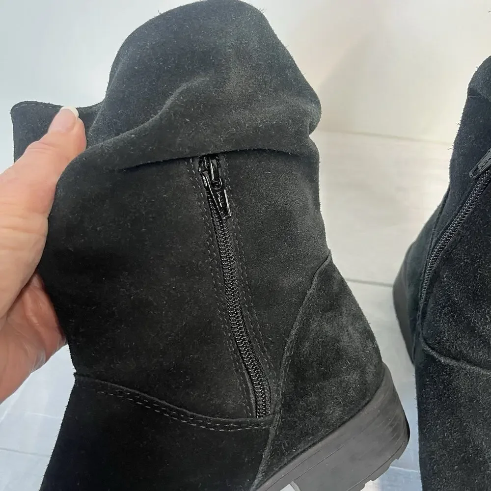 Martino Canadian Suede Leather Slouch Boots Women's 9M Winter Outdoor Ski Lodge